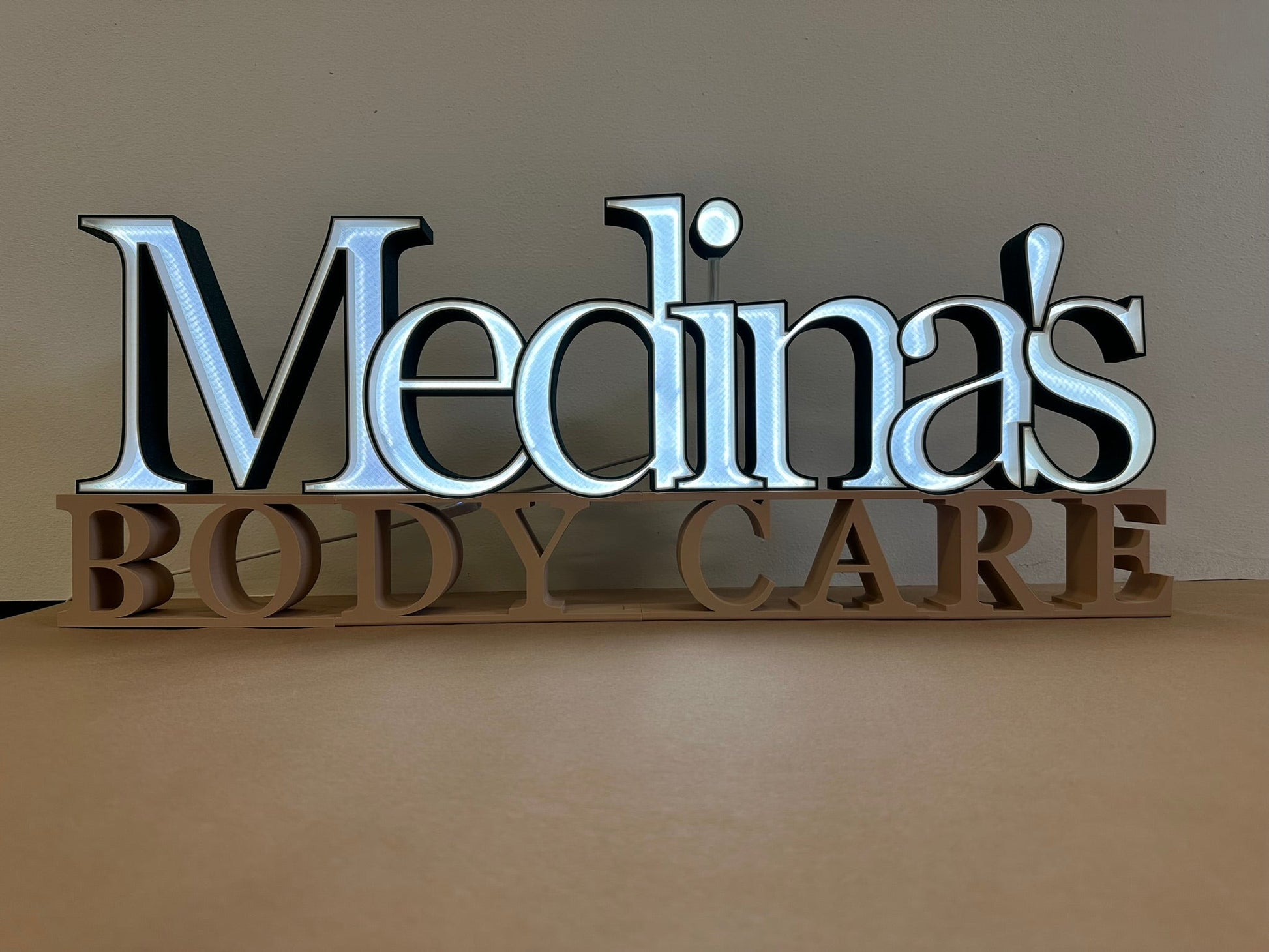 3d Printed Led Sign / Sweet sixteen sign / Rude Grain3d Printed led Lit Sign