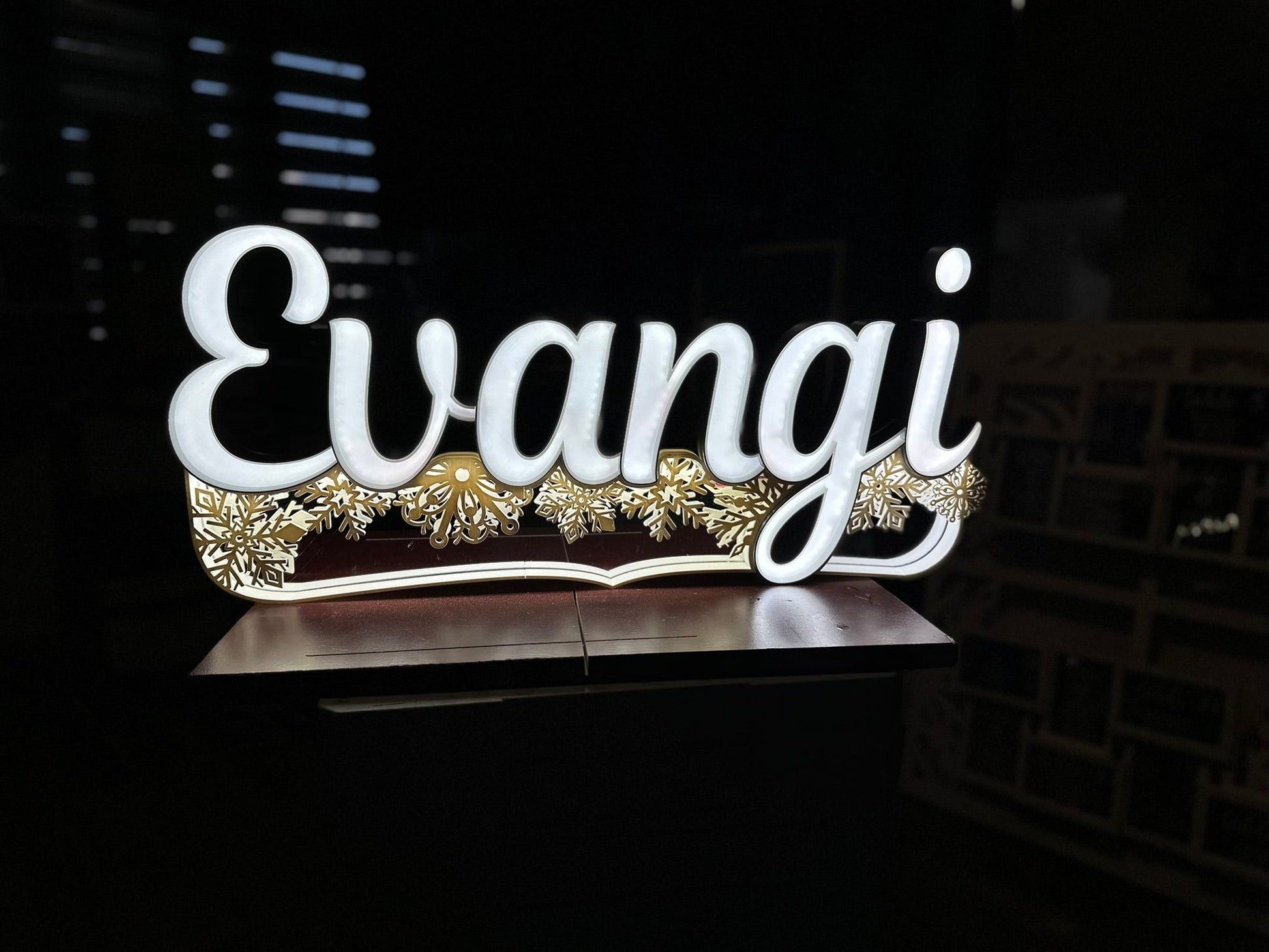3d Printed Led Sign / Sweet sixteen sign / Custom table top signs / Celebration décor / Name Sign - Rude Grain3d Printed led Lit Sign