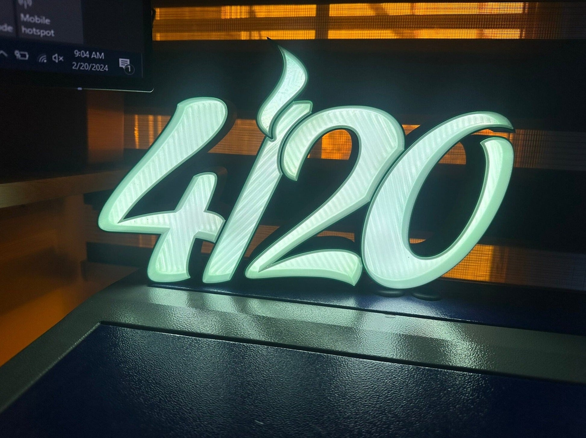 4/20 Glow LED Sign - Dimmable Celebration Light - RudeGrain