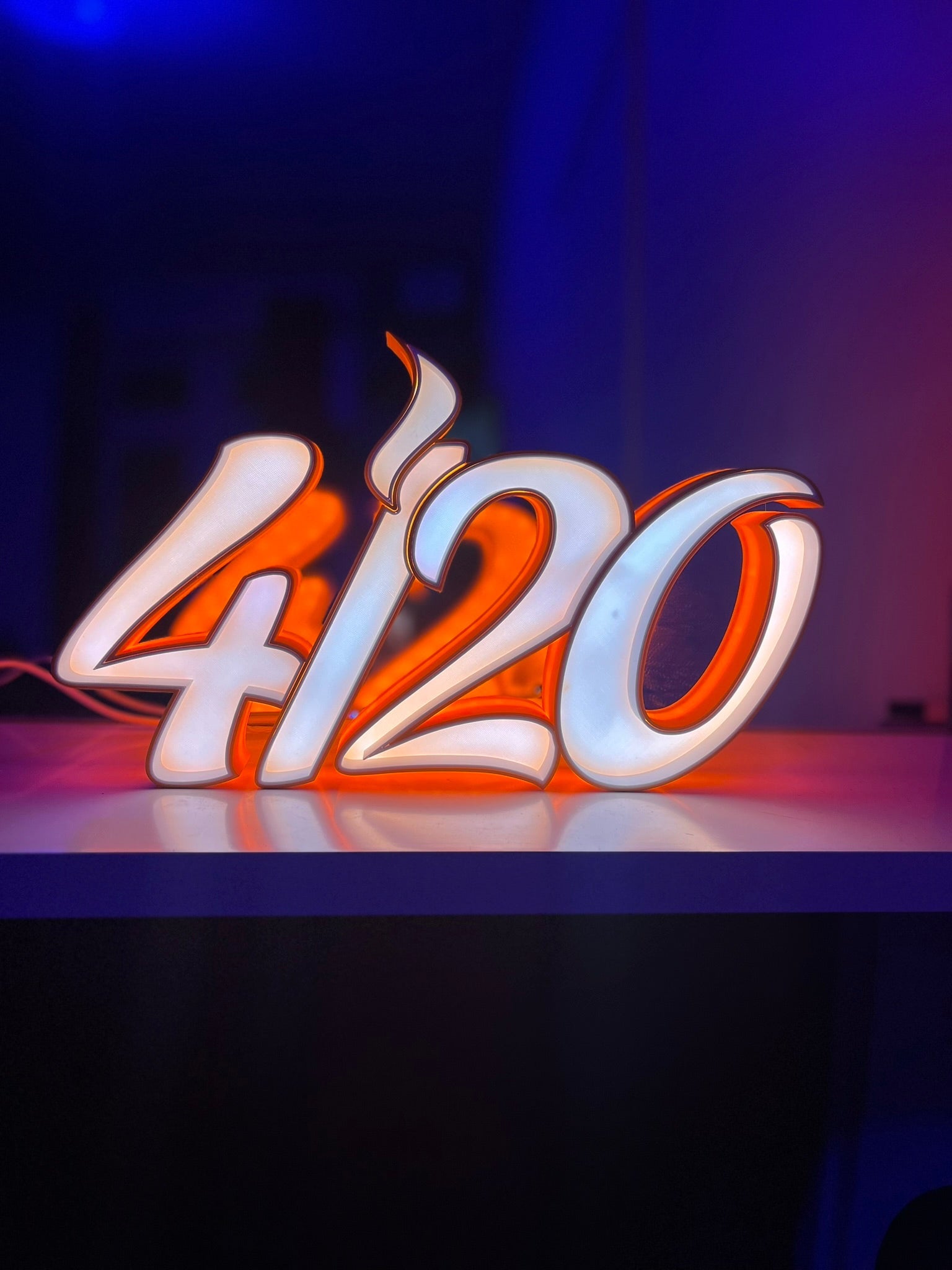 4/20 Glow LED Sign - Dimmable Celebration Light - RudeGrain