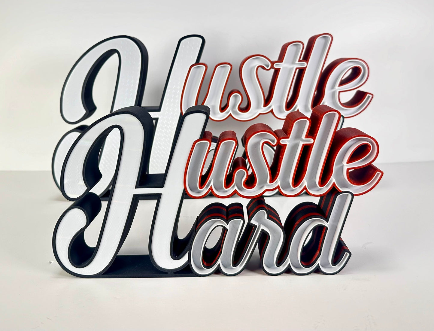 Hustle hard LED sign Med and large