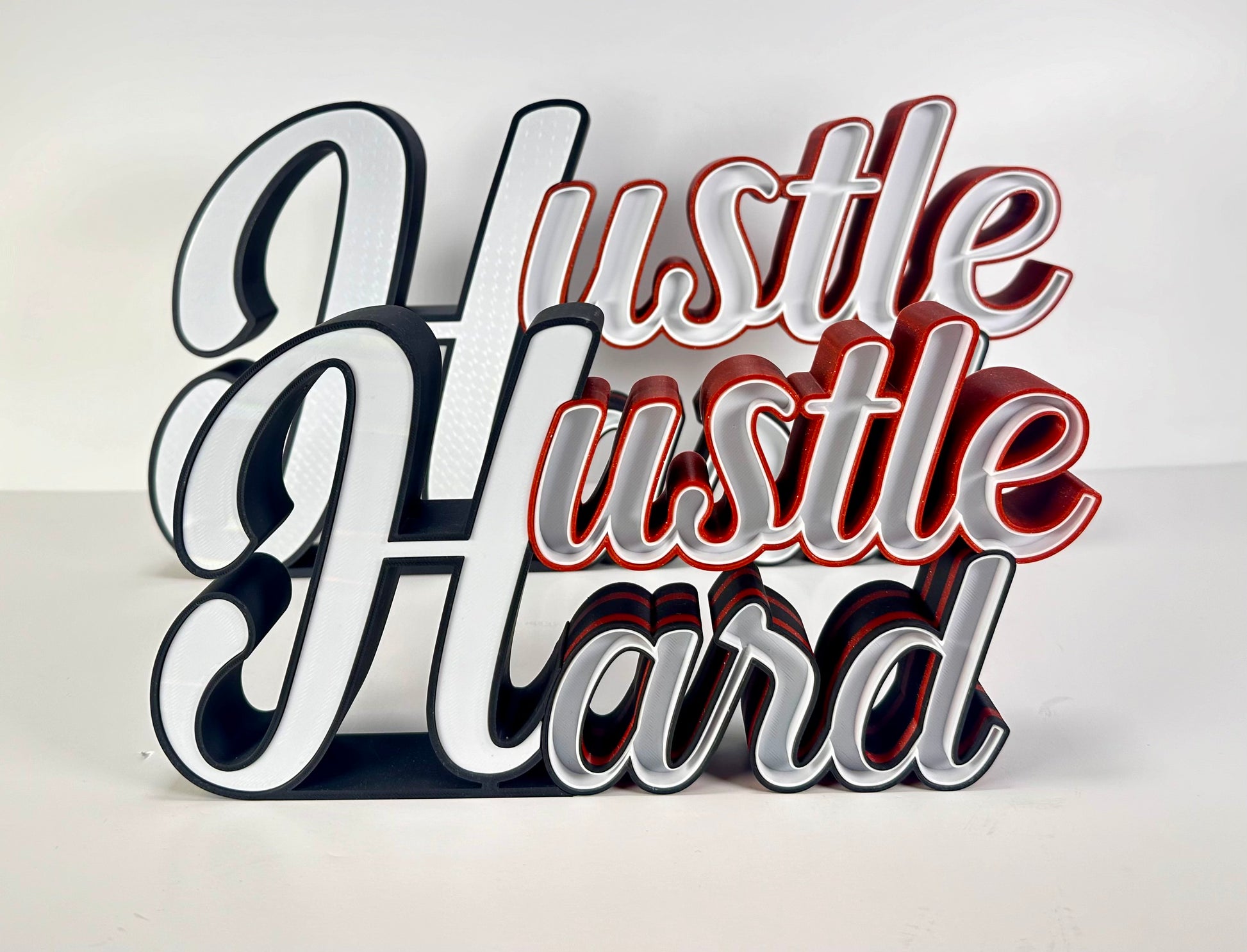 Hustle hard LED sign Med and large
