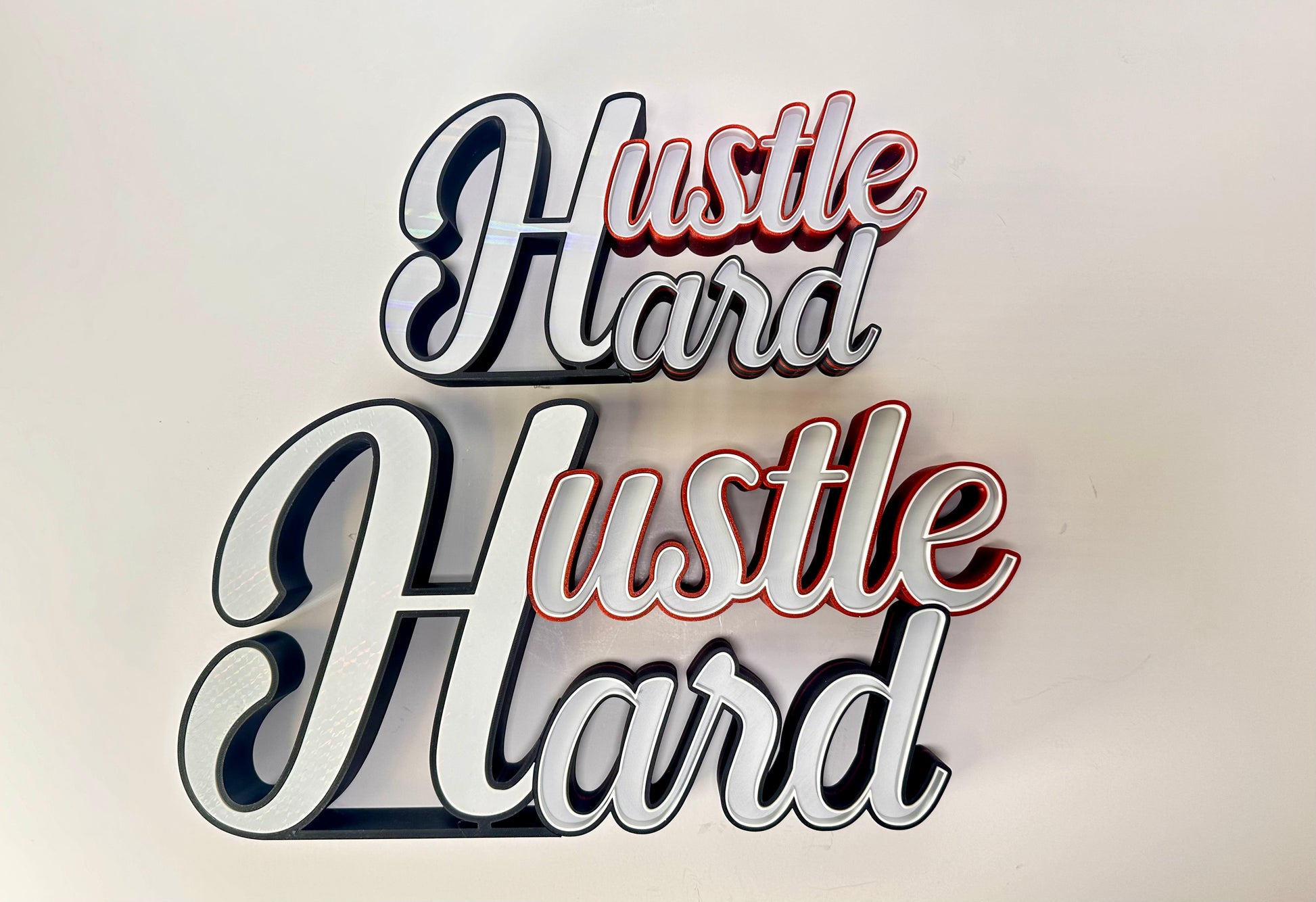 Hustle hard LED sign two sizes
