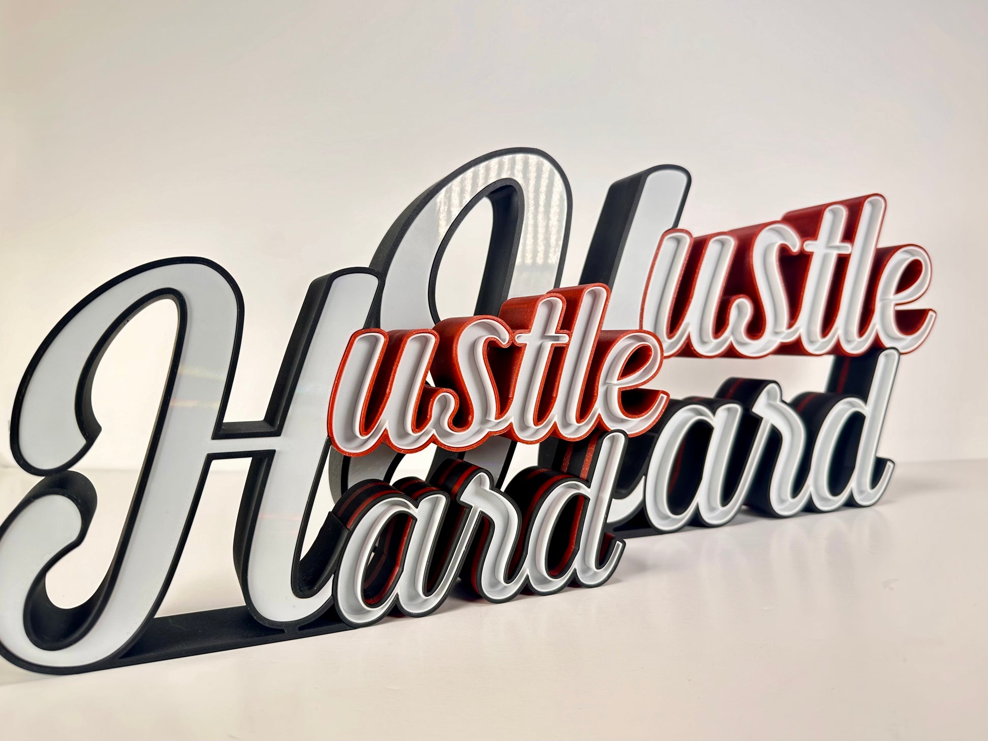 Hustle hard LED signs