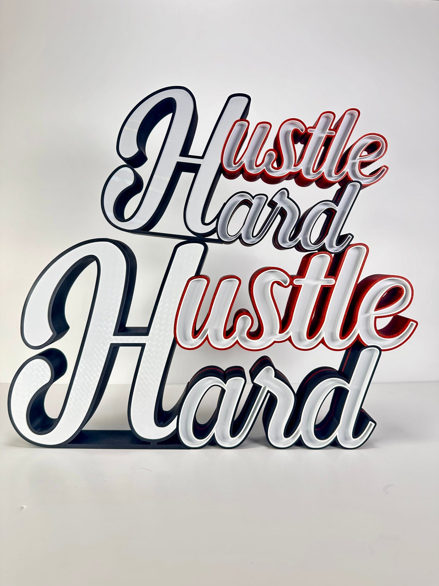 Hustle Hard LED Sign – Motivational LED Light Décor