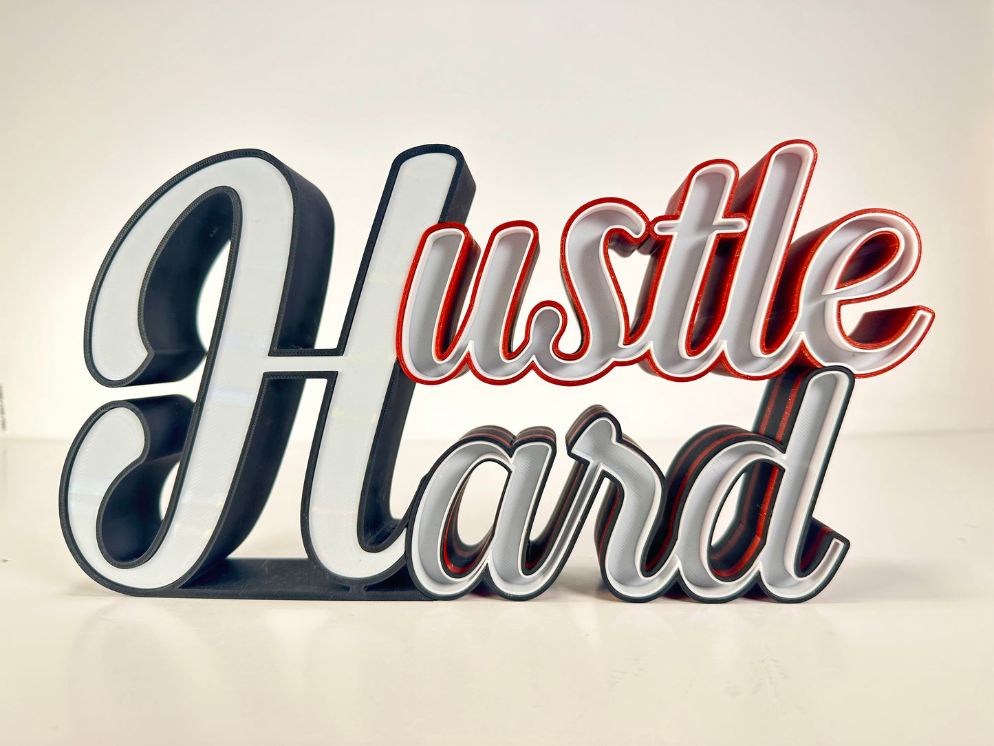 Hustle Hard LED Sign – Motivational LED Light Décor