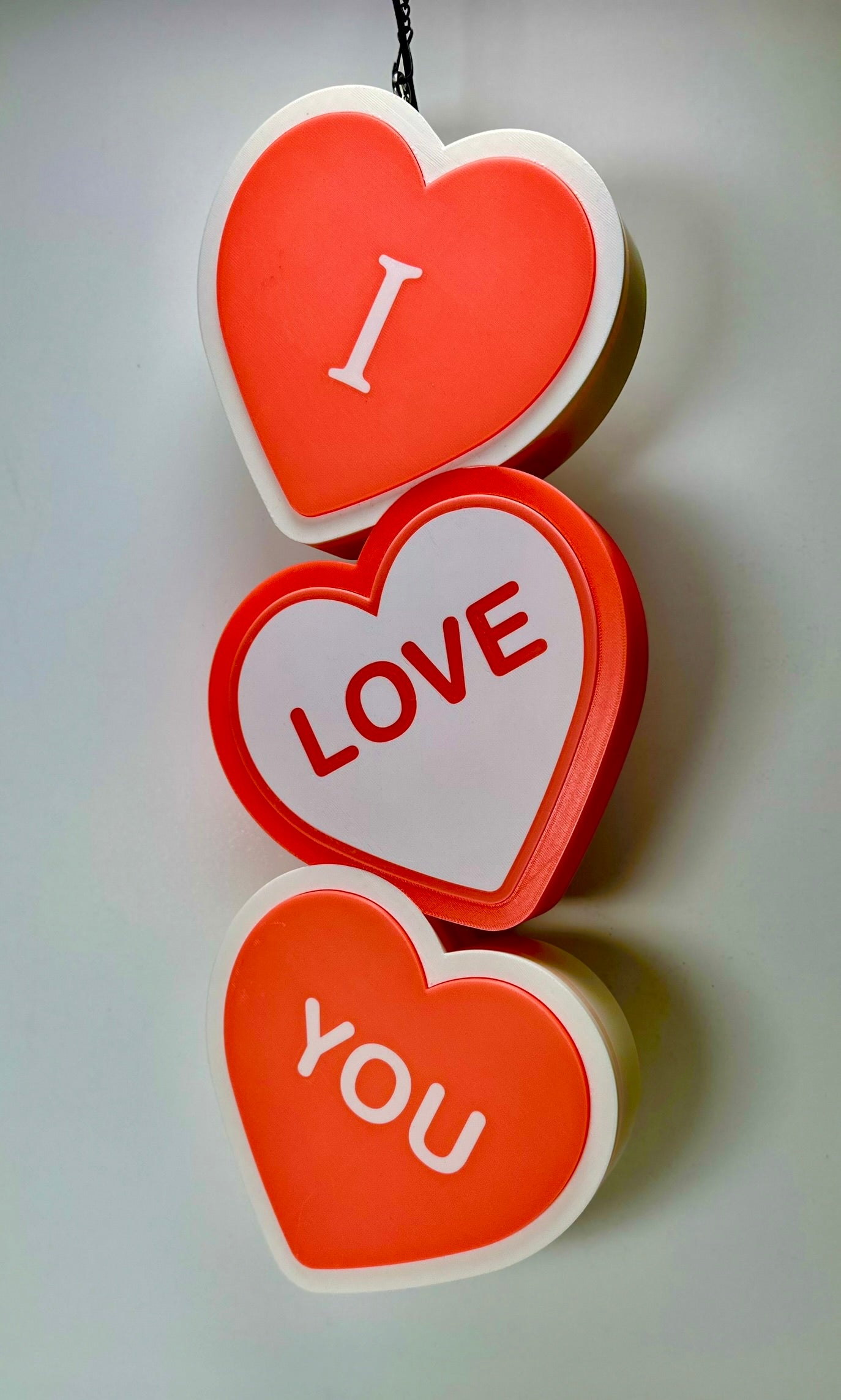 Candy heart-inspired LED sign, perfect for Valentine's gifts and home decor.