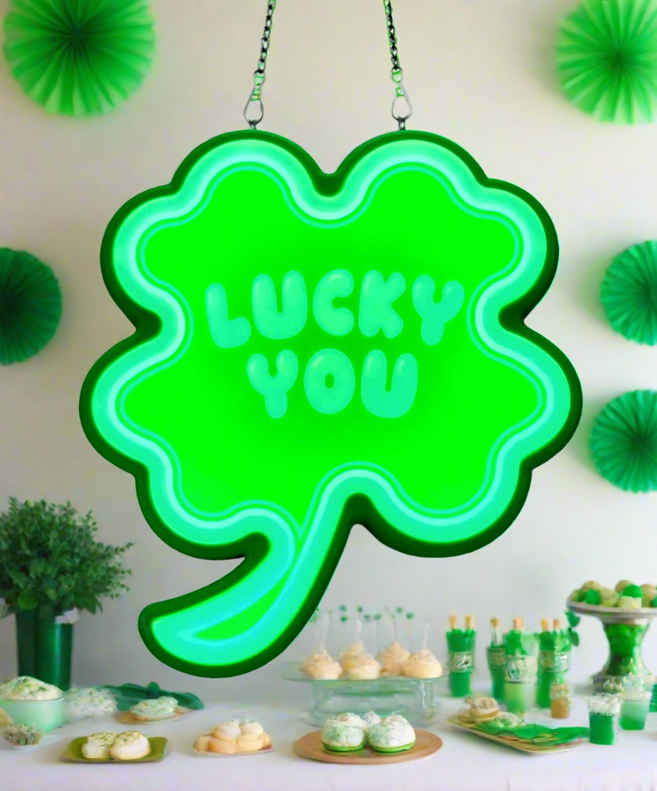 Custom Shamrock LED Sign – St. Patrick’s Day Decor | USB Powered