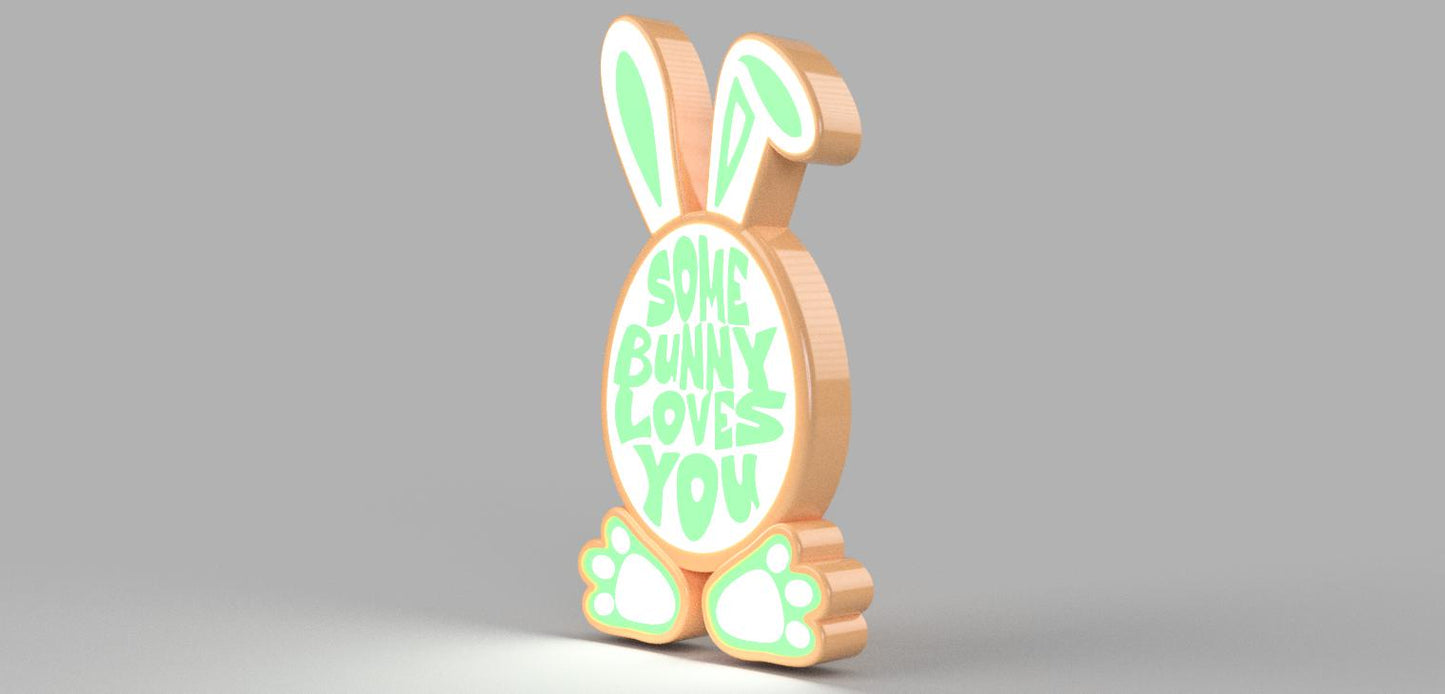 Some Bunny Loves You LED Neon Sign – Easter Bunny Light Decor