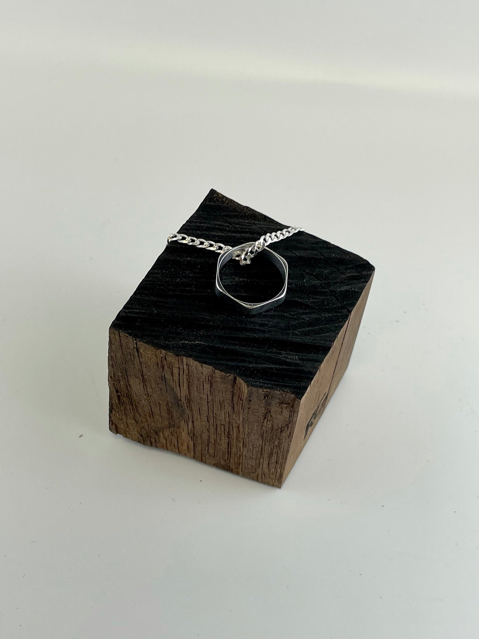 Aluminum Hex Nut Ring - Multifaceted ring - Hexagonal ring - Simple geometric ring - Rude GrainJewelry