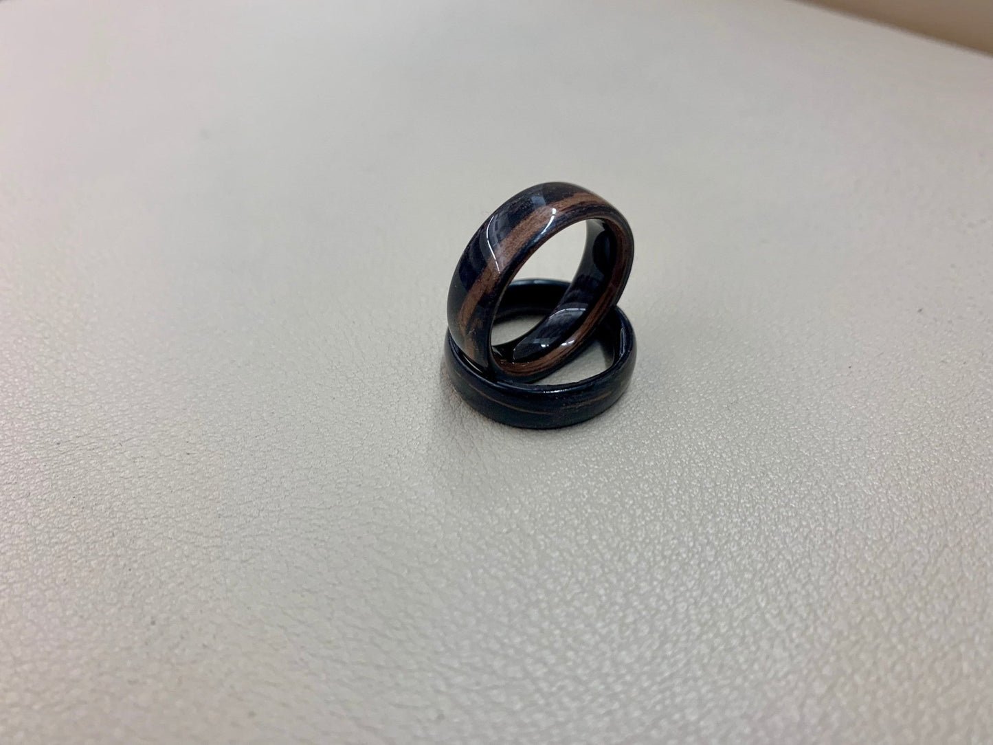 Ebony Macassar Bentwood Rings: Exquisite Craftsmanship, Timeless Beauty - RudeGrain
