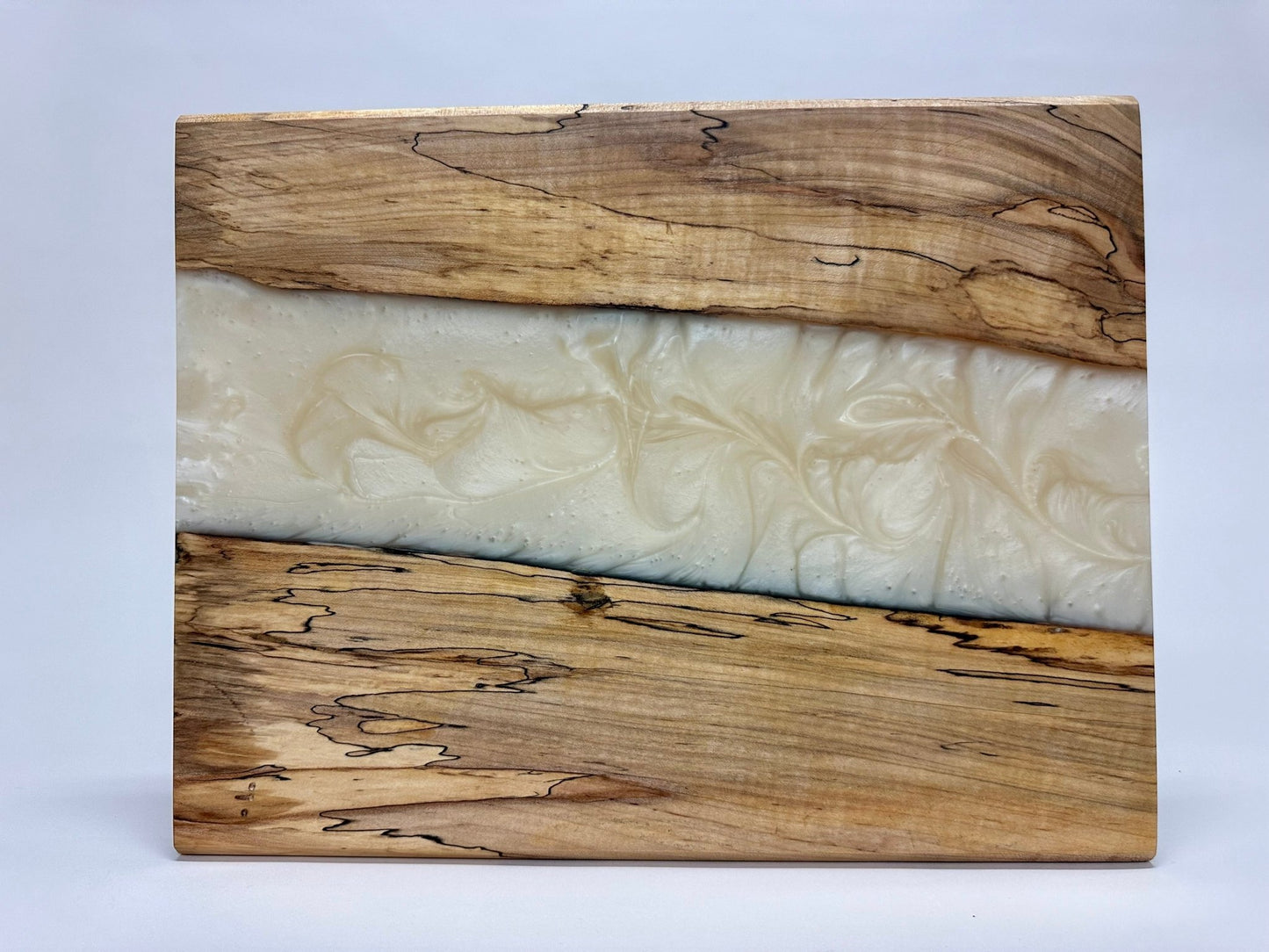 Maple ambrosia slab / Live-edge river epoxy charcuterie board - Rude Grainnovelty