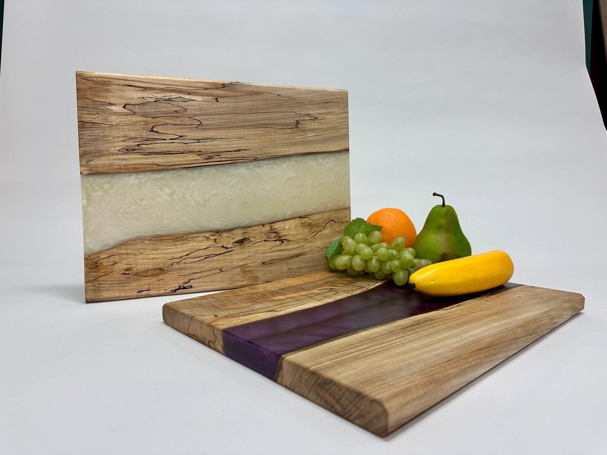 Maple ambrosia slab / Live-edge river epoxy charcuterie board - Rude Grainnovelty