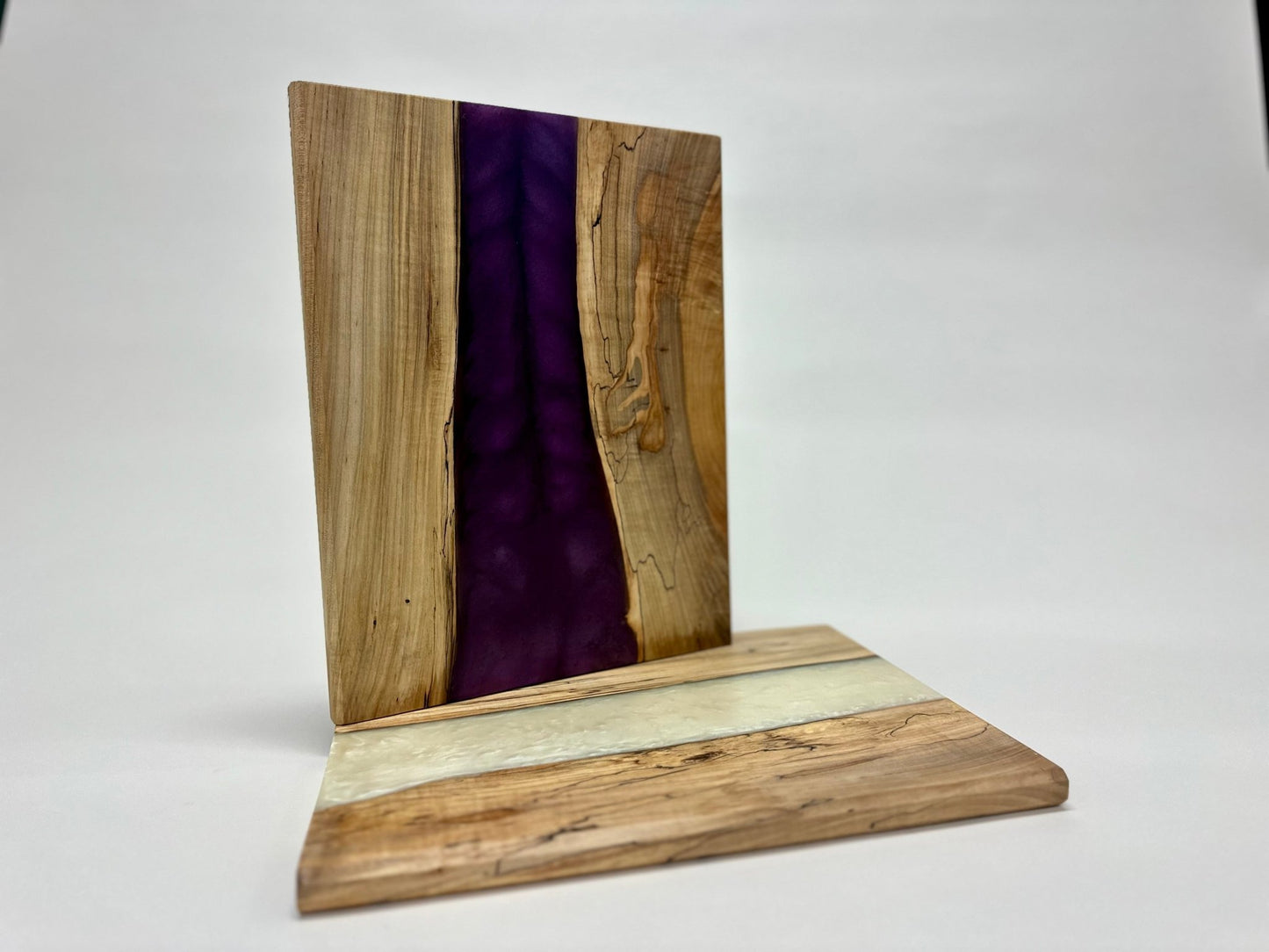 Maple ambrosia slab / Live-edge river epoxy charcuterie board - Rude Grainnovelty