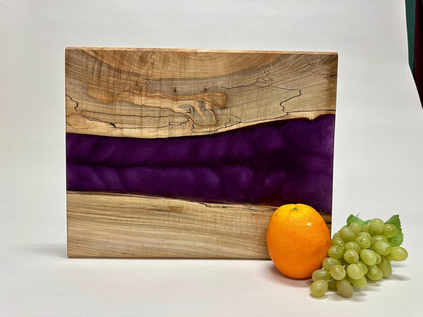 Maple ambrosia slab / Live-edge river epoxy charcuterie board - Rude Grainnovelty