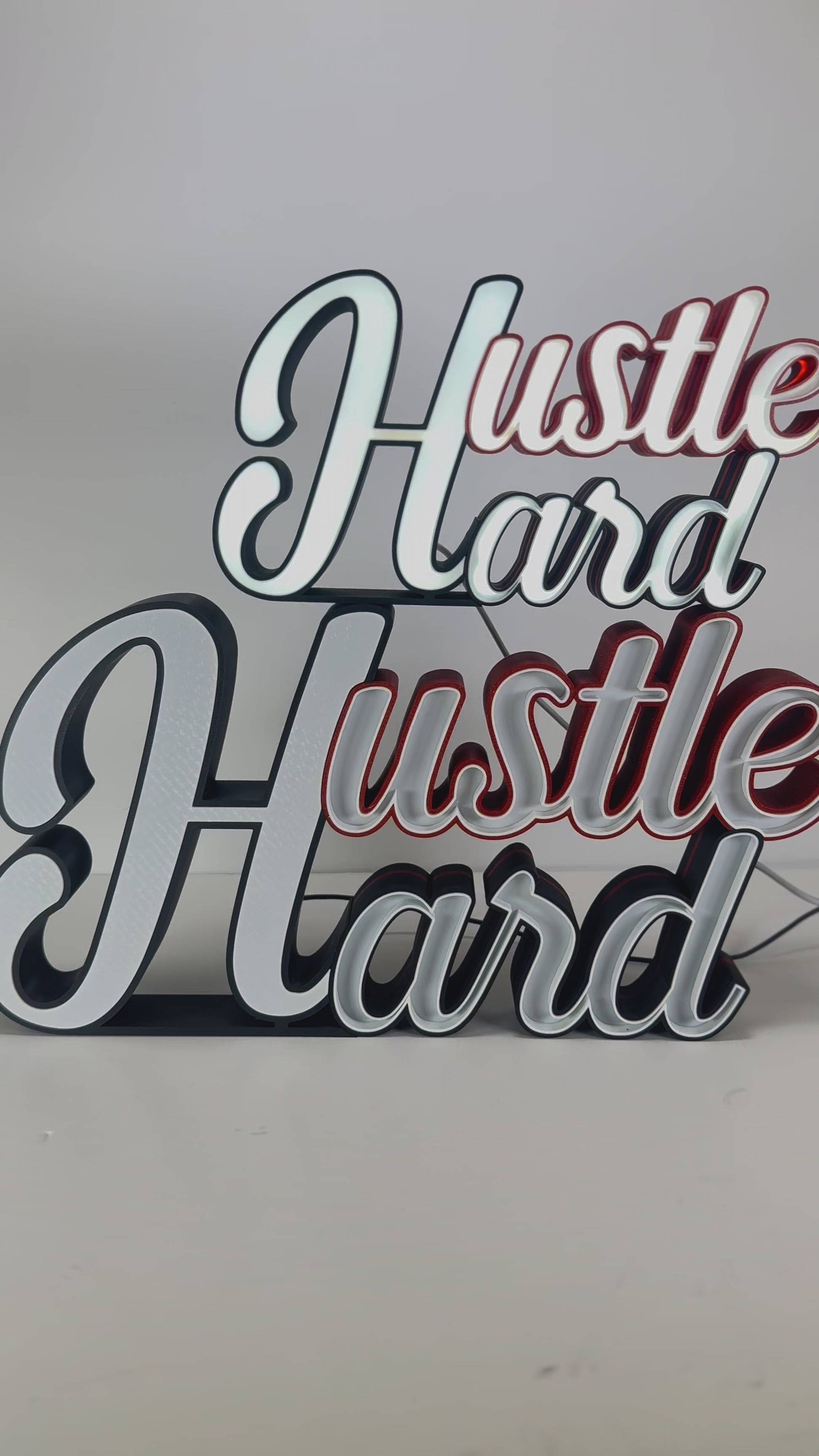 Hustle hard sign video