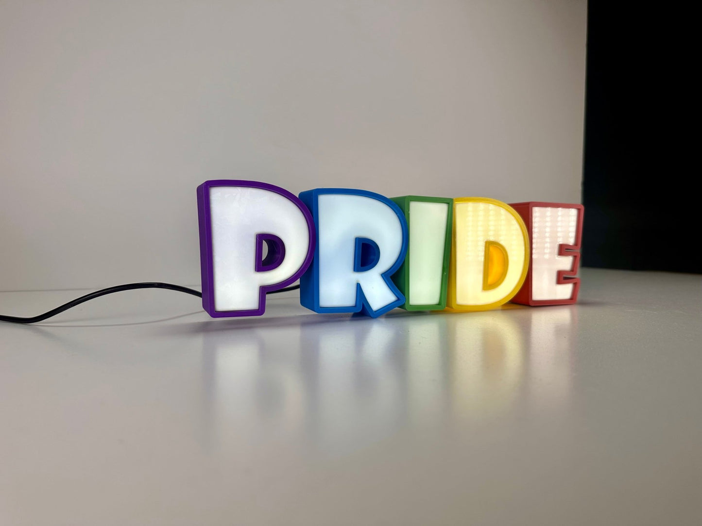 Pride Glow: 3D Printed LED Sign for Pride Day 2024 - RudeGrain