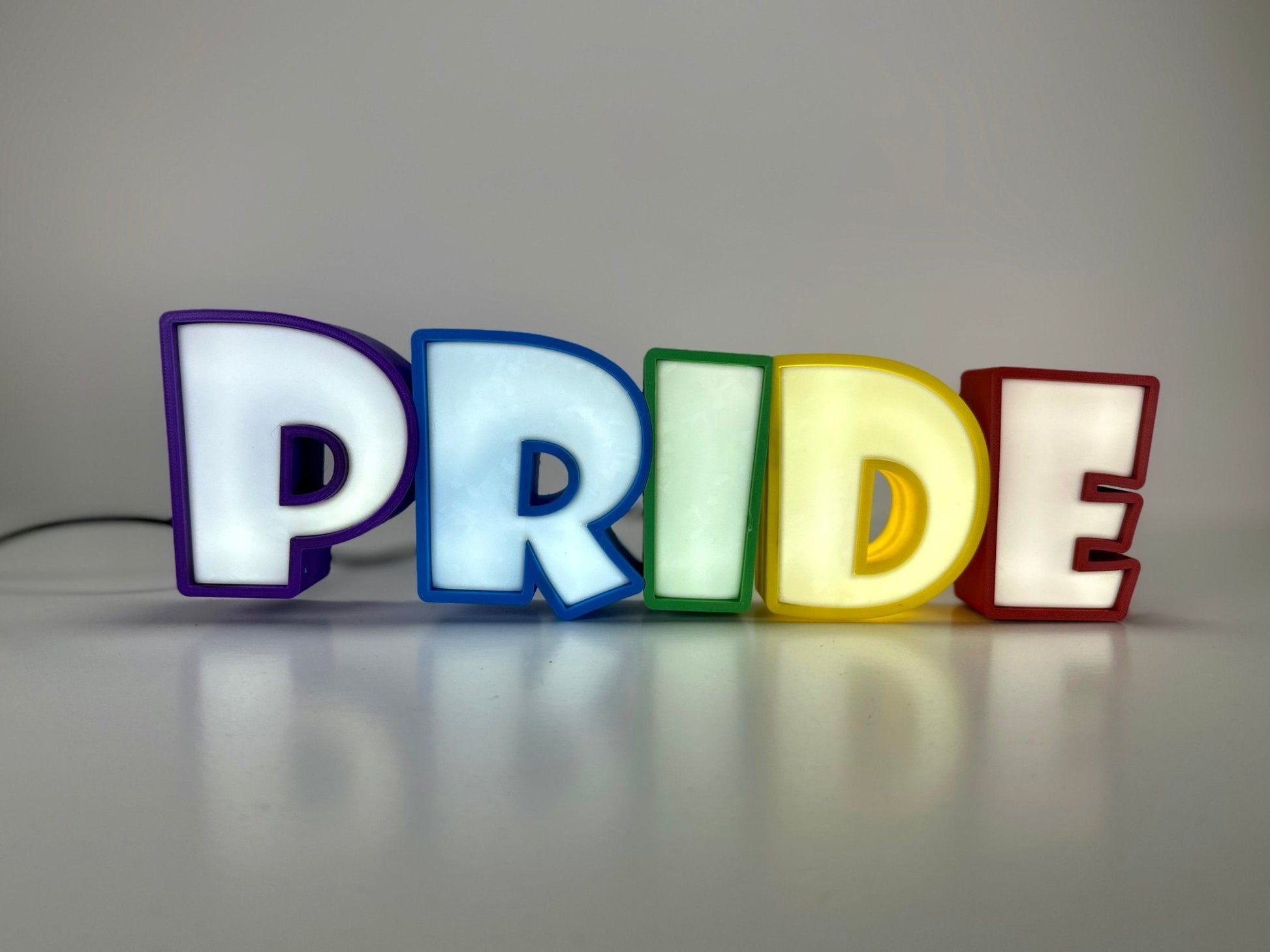 Pride Glow: 3D Printed LED Sign for Pride Day 2024 - RudeGrain