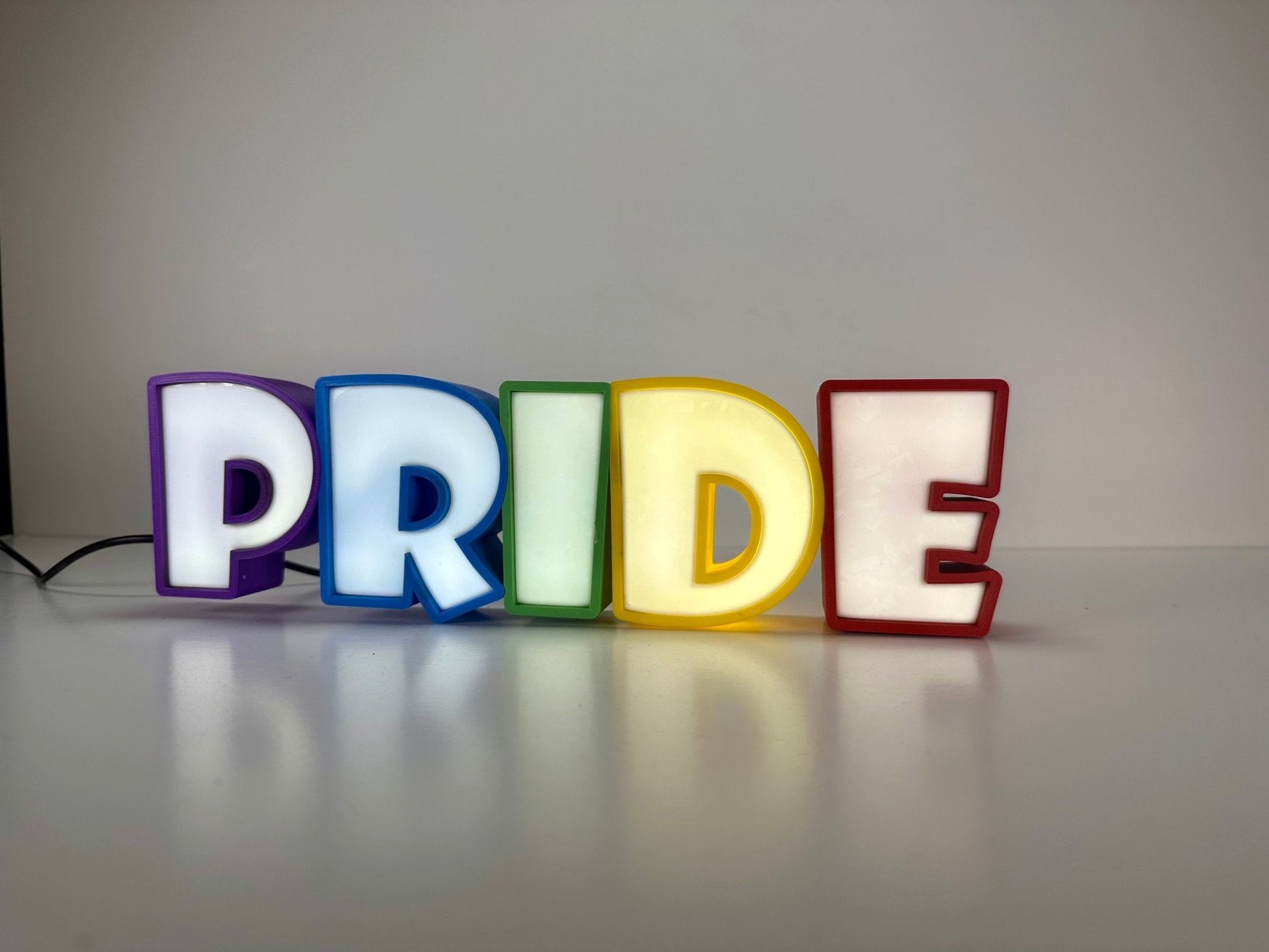 Pride Glow: 3D Printed LED Sign for Pride Day 2024 - RudeGrain