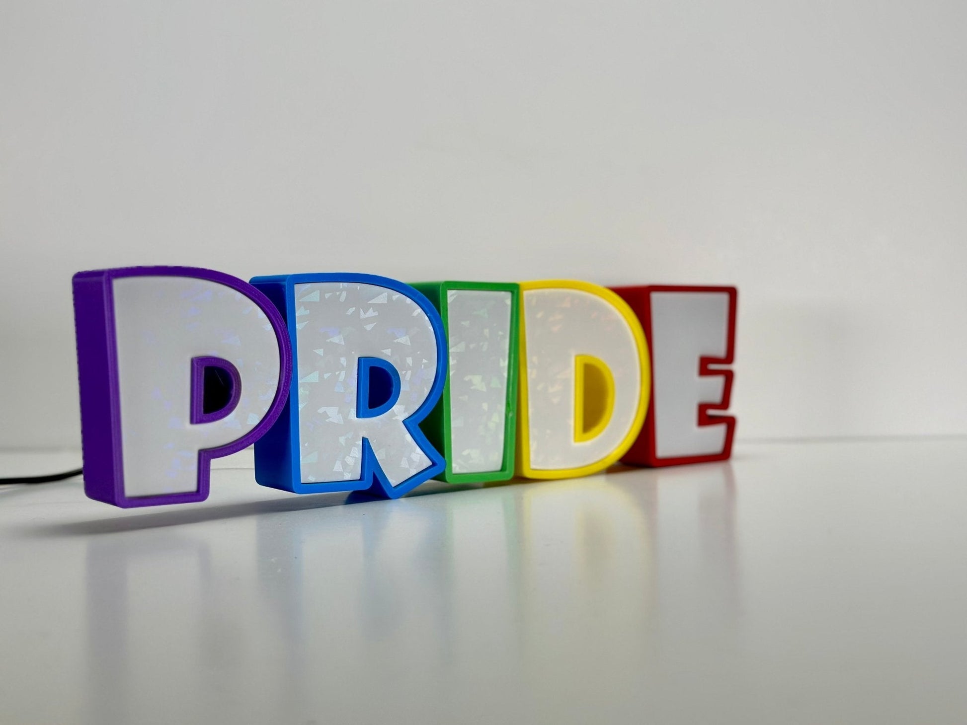 Pride Glow: 3D Printed LED Sign for Pride Day 2024 - RudeGrain
