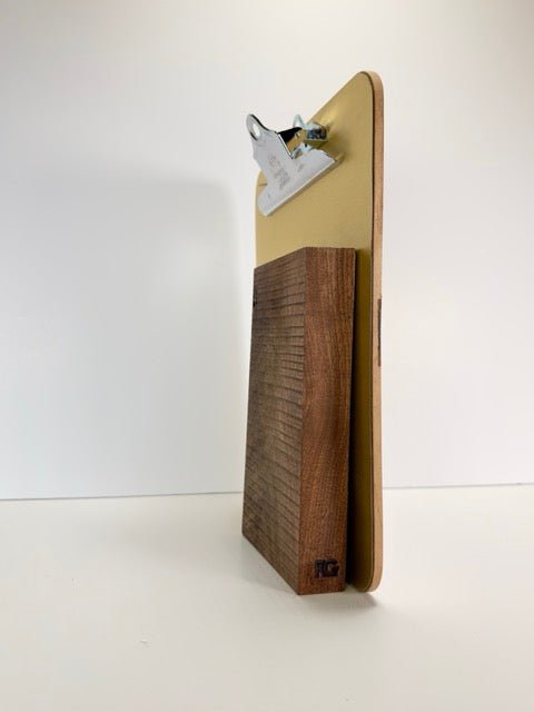 Wooden clipboard with brushed gold laminate - RudeGrainnovelty