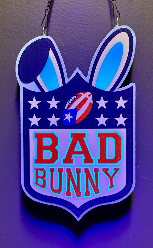 Bad Bunny Super Bowl LIX LED Sign – Limited Edition Glow Light