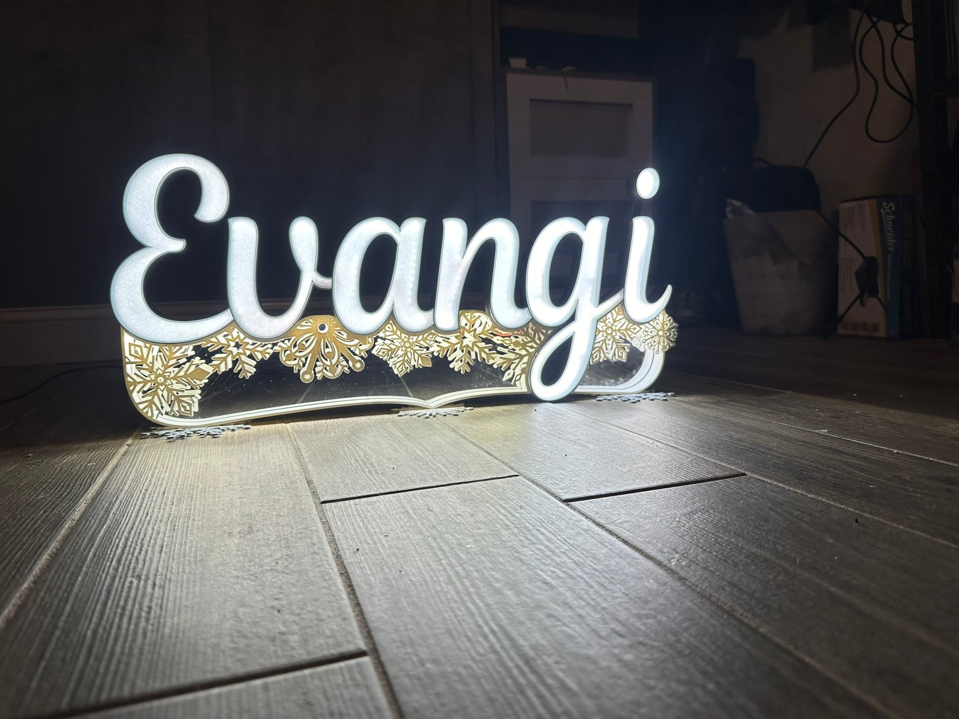 3d Printed Led Sign / Sweet sixteen sign / Custom table top signs / Celebration décor / Name Sign - Rude Grain3d Printed led Lit Sign