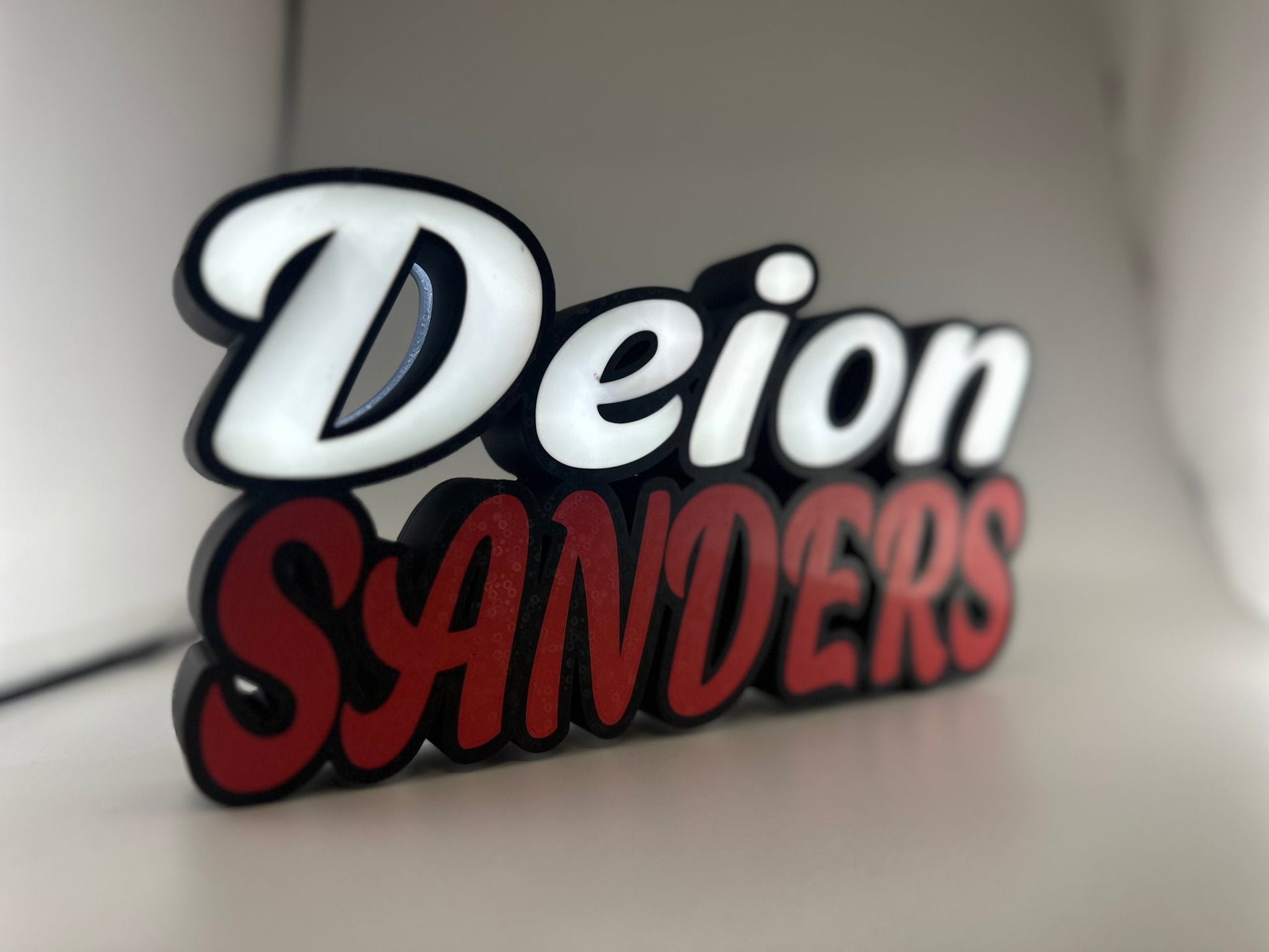 3d Printed Led Sign / Sweet sixteen sign / Custom table top signs / Celebration décor / Name Sign - Rude Grain3d Printed led Lit Sign