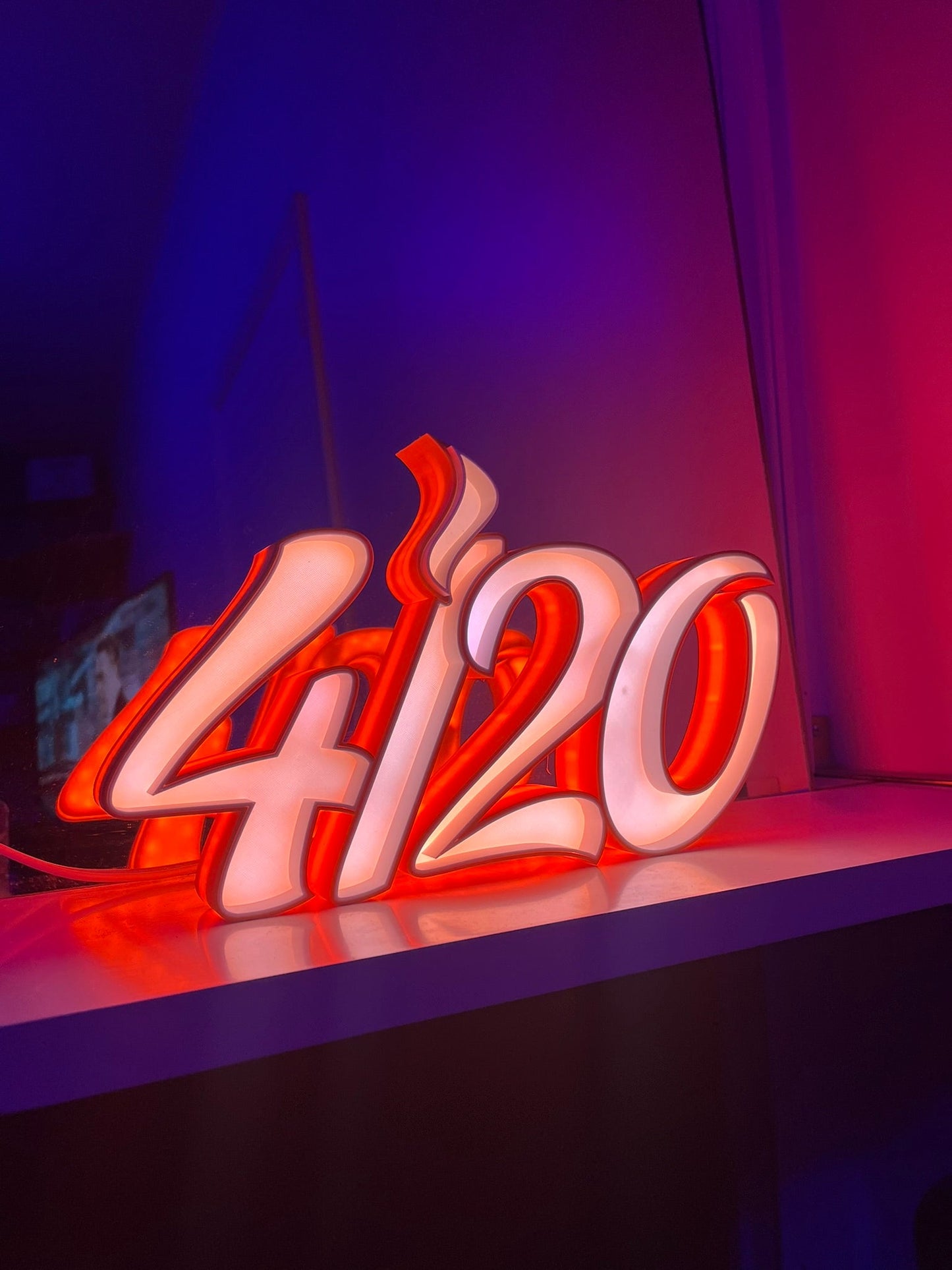 4/20 Glow LED Sign - Dimmable Celebration Light - RudeGrain