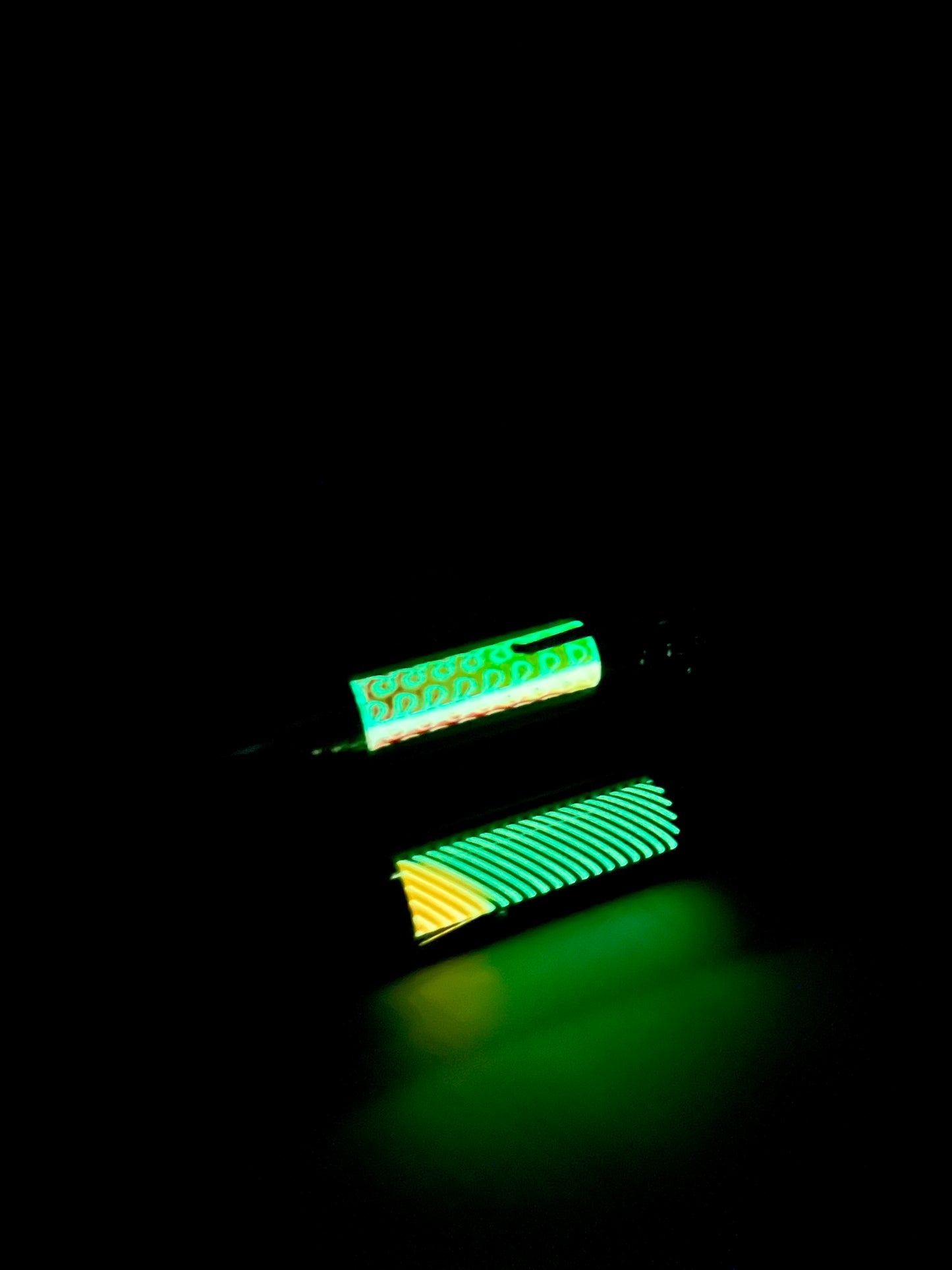 Glow-in-the-Dark Gear Shift Bolt-Action Pen with Spinning Tire Fidget