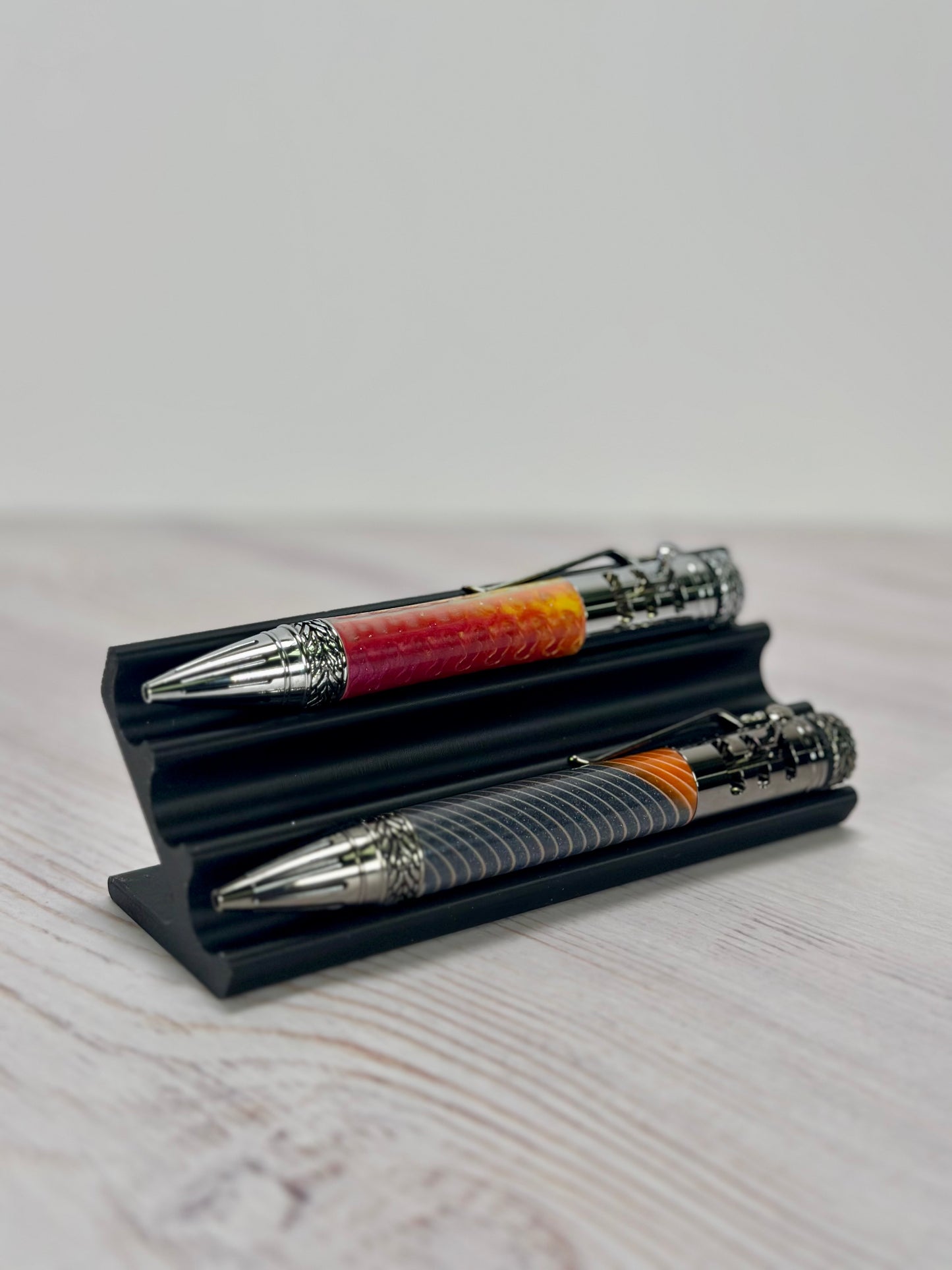 Glow-in-the-Dark Gear Shift Bolt-Action Pen with Spinning Tire Fidget