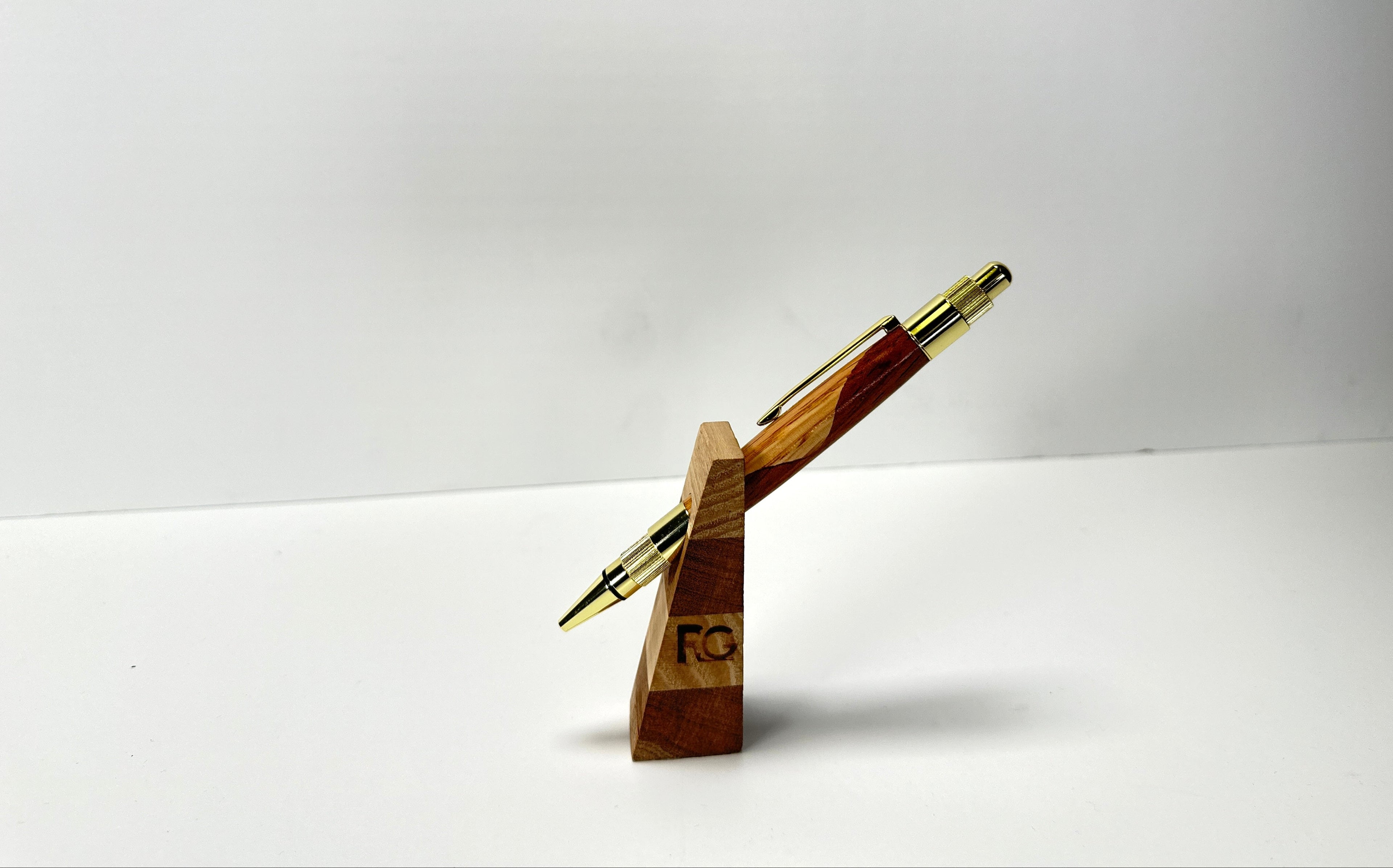  Pen displayed in a wooden stand