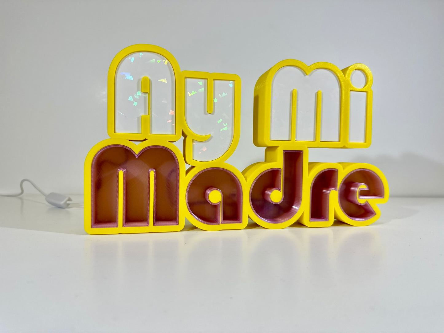 Ay Mi Madre LED Sign - Vibrant LED Décor for Home and Office