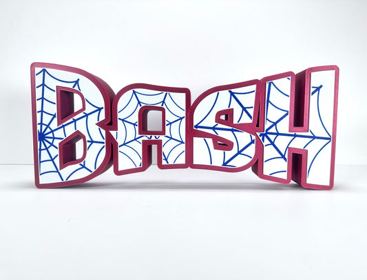 🔥 Custom Spider-Man Style LED Nameplate – Personalized Superhero Wall Light & Gaming Decor