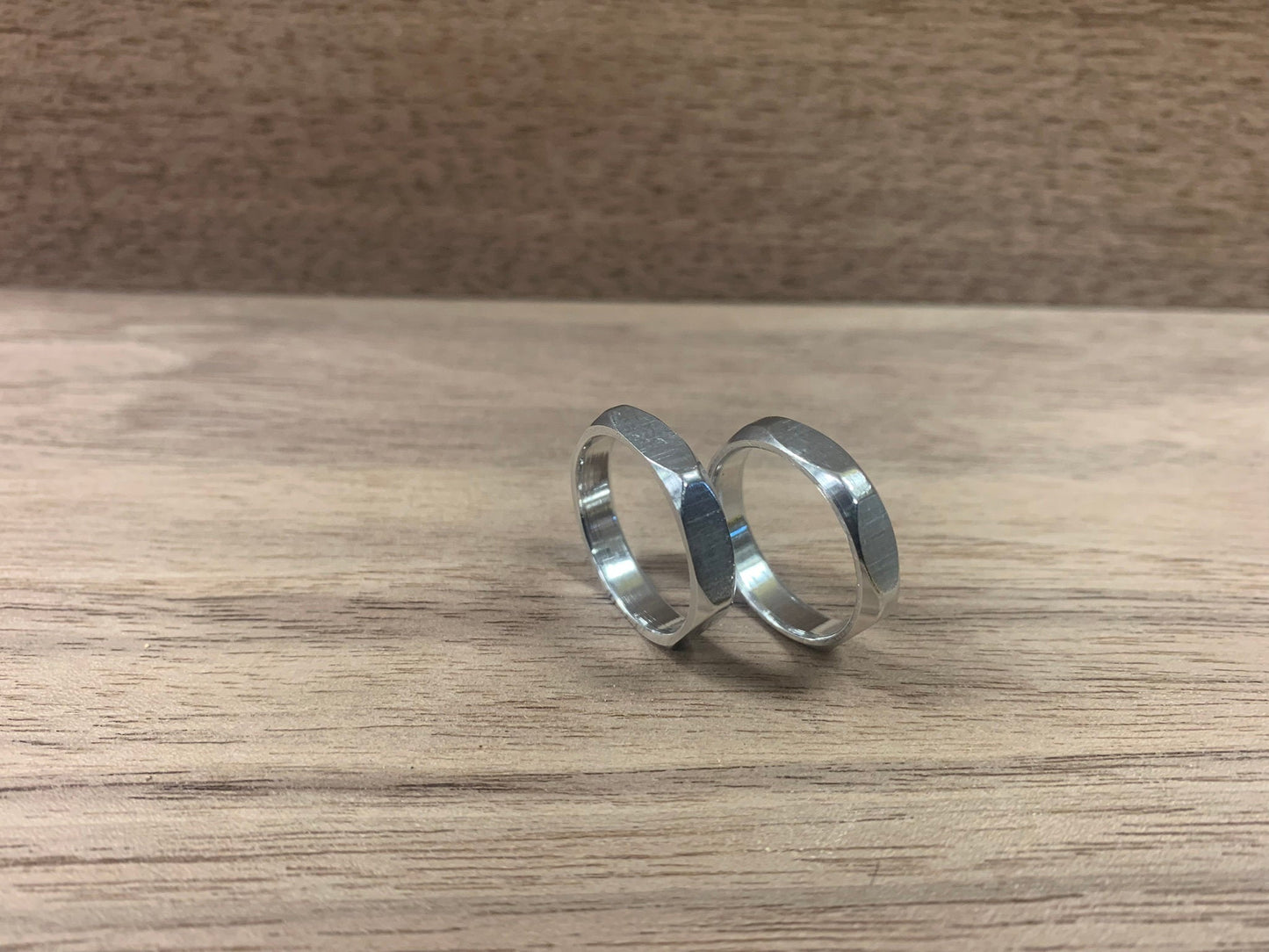 Aluminum Hex Nut Ring - Multifaceted ring - Hexagonal ring - Simple geometric ring - Rude GrainJewelry