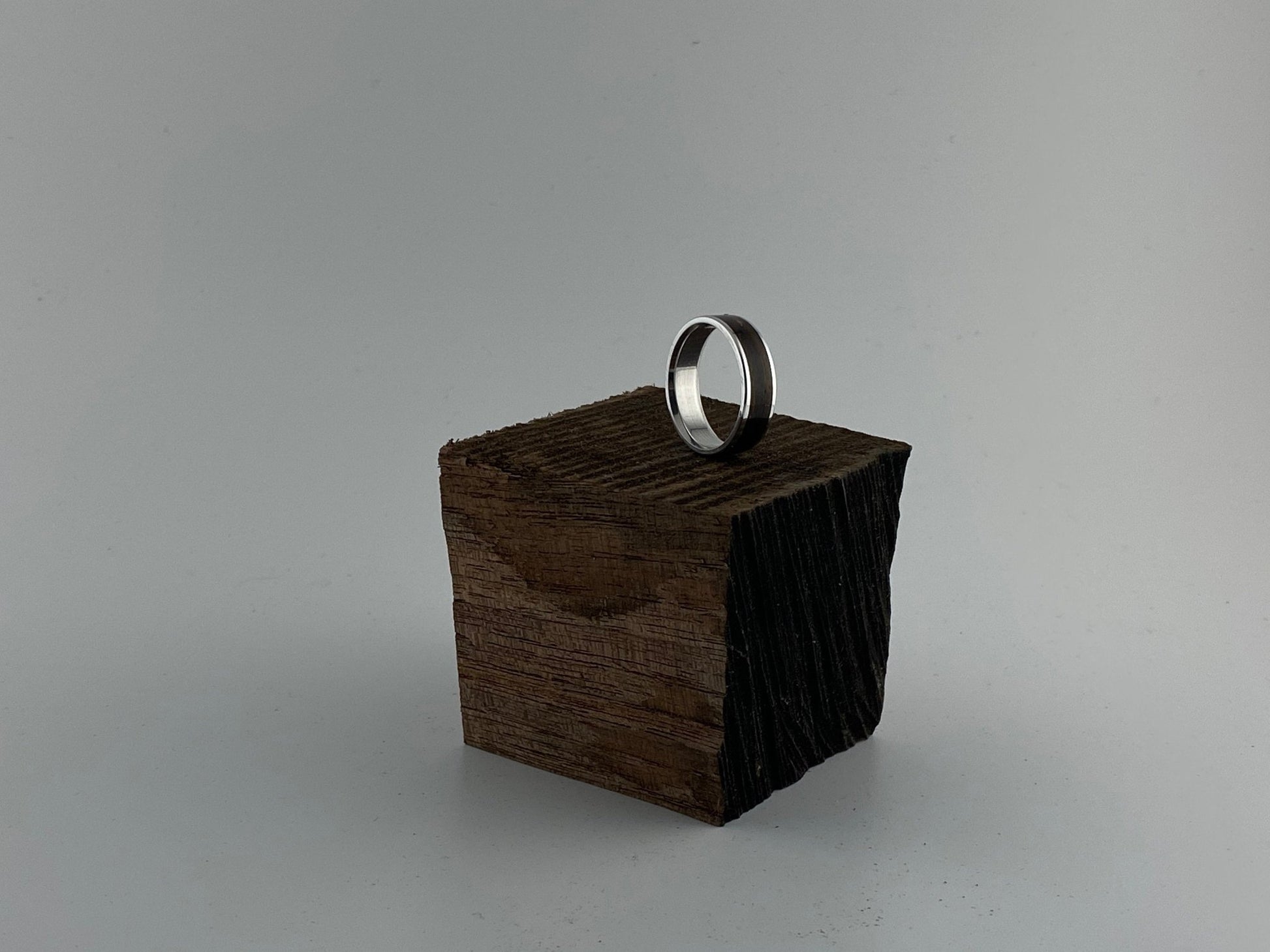 Aluminum Rose Wood Santos Ring - aluminum core - exotic wood ring - bentwood ring - Rude GrainJewelry