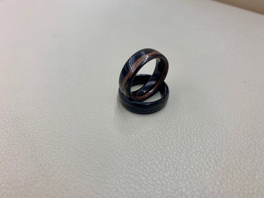 Ebony Macassar Bentwood Rings: Exquisite Craftsmanship, Timeless Beauty - RudeGrain