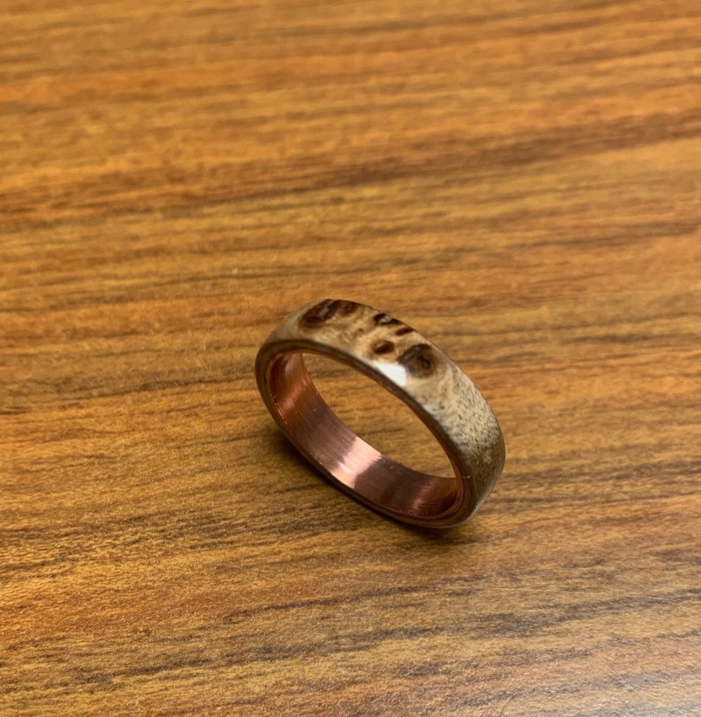 Mappa Burl Ring - copper ring core - burl copper ring - Bentwood ring - Rude Grain