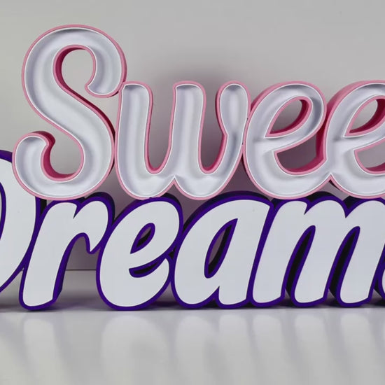 Sweet dreams Channel led sign Video