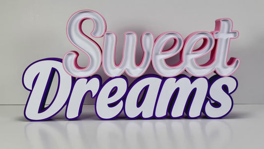 Sweet dreams Channel led sign Video