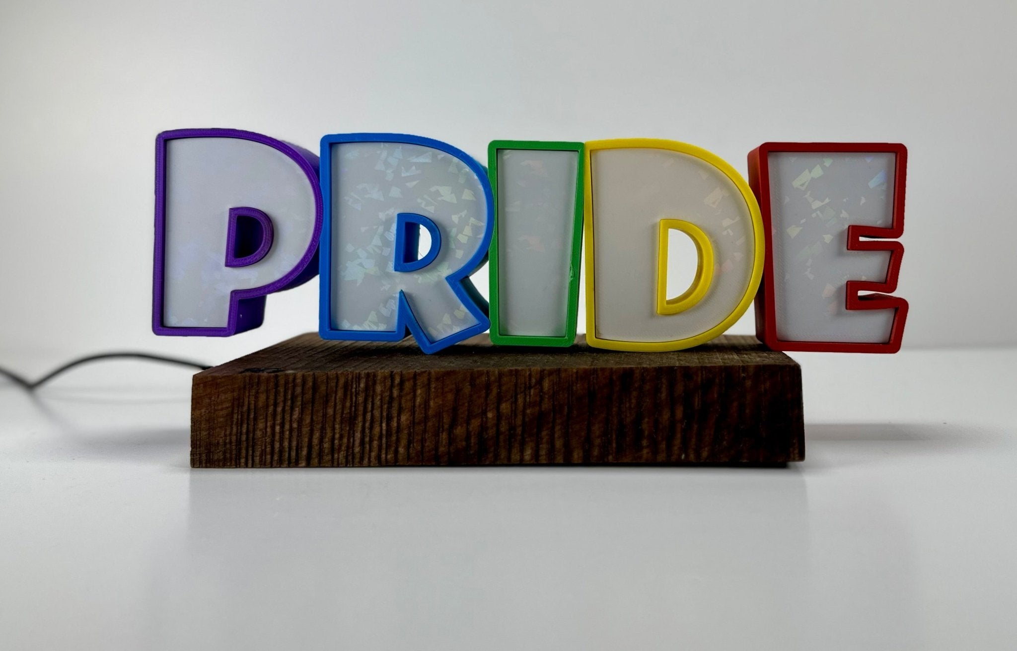 Be Pride Sign 3D Printed LED Pride Sign - Bright & Colorful Design with LED ...