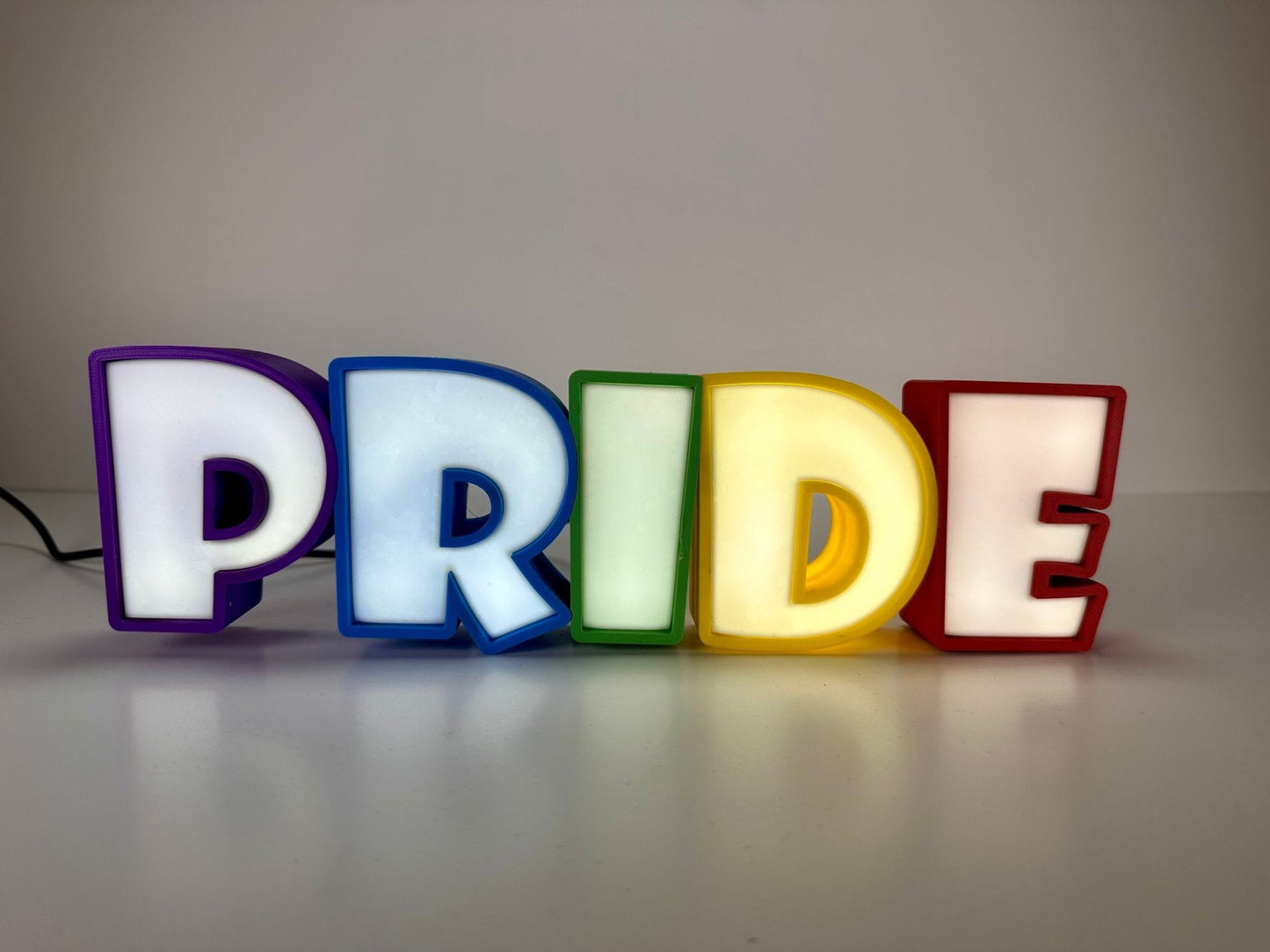Pride Glow: 3D Printed LED Sign for Pride Day 2024 - RudeGrain
