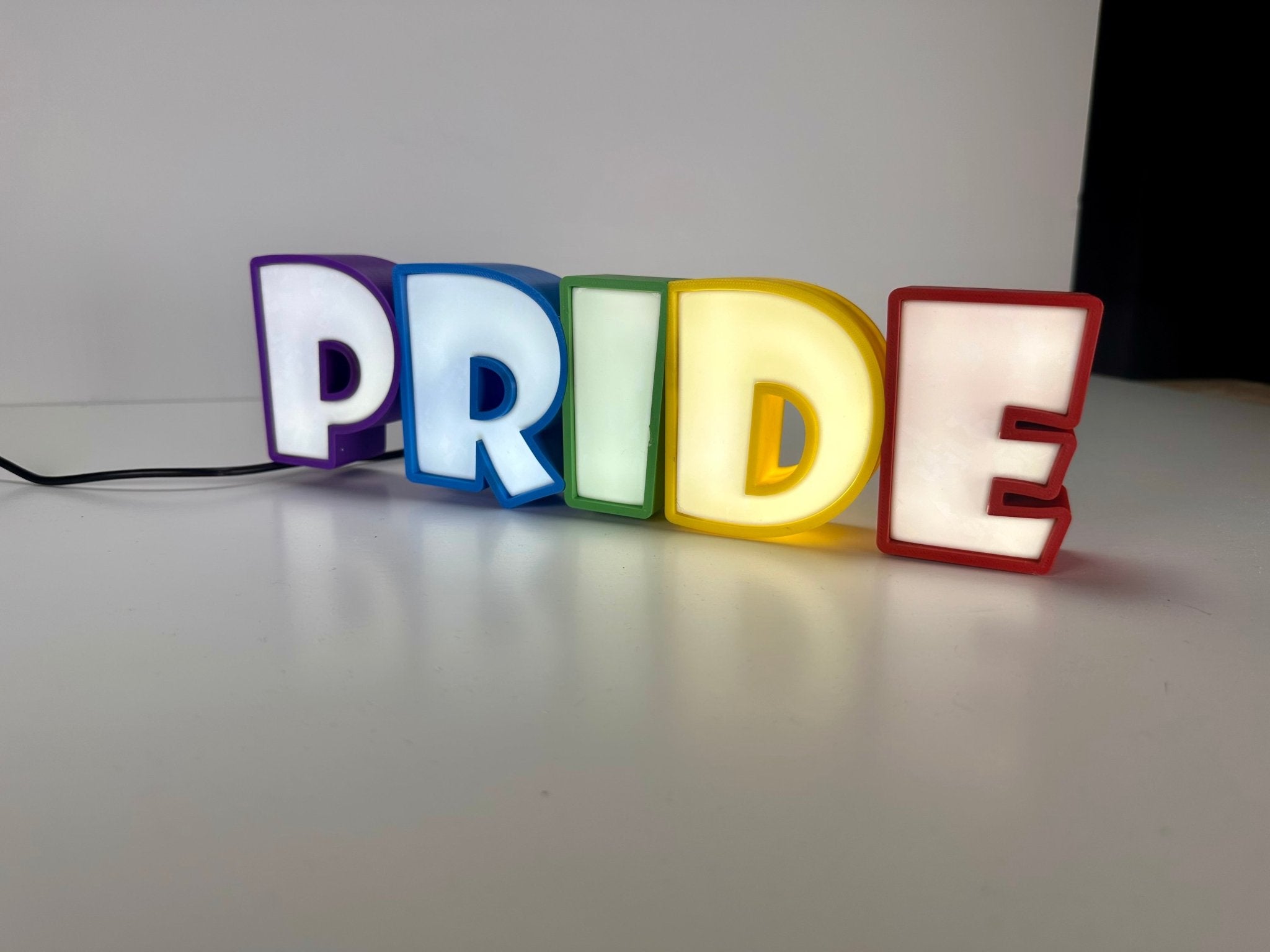 Be Pride Sign 3D Printed LED Pride Sign - Bright & Colorful Design with LED ...