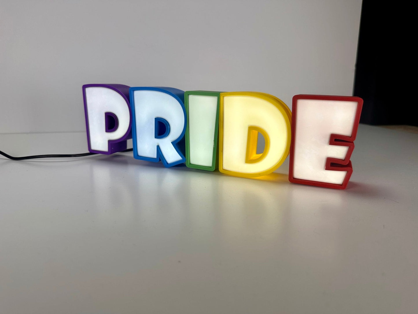 Pride Glow: 3D Printed LED Sign for Pride Day 2024 - RudeGrain